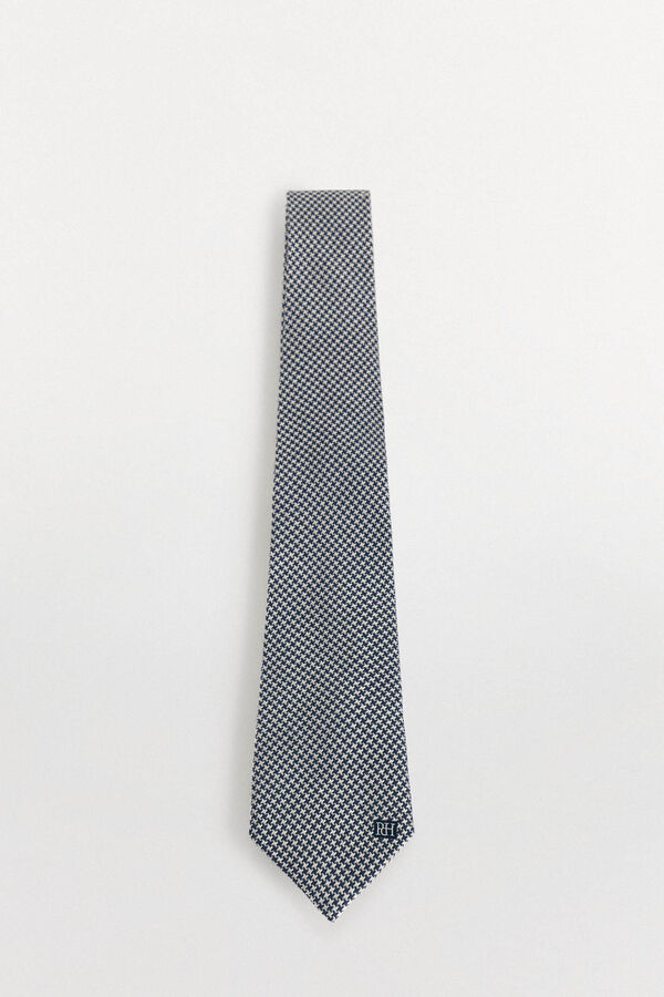 Pedro del Hierro Natural silk tie Grey