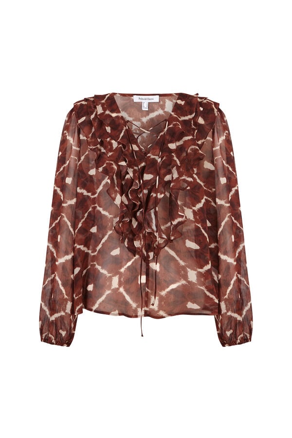 Pedro del Hierro Blusa estampada Marrom