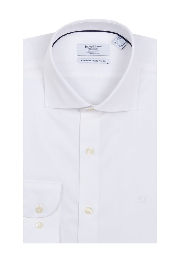Pedro del Hierro Plain non-iron + anti-stain dress shirt White