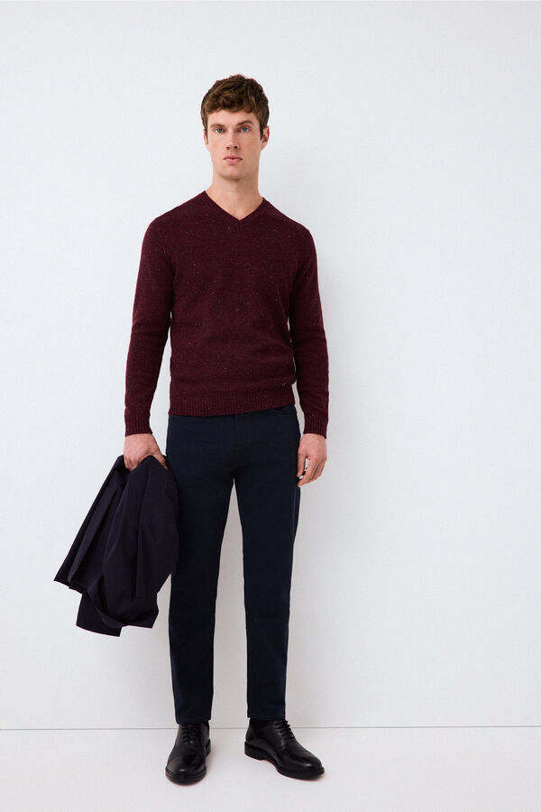 Pedro del Hierro Colour slim fit 5 pocket trousers Blue