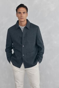 Pedro del Hierro Sobrecamisa de lã cinza