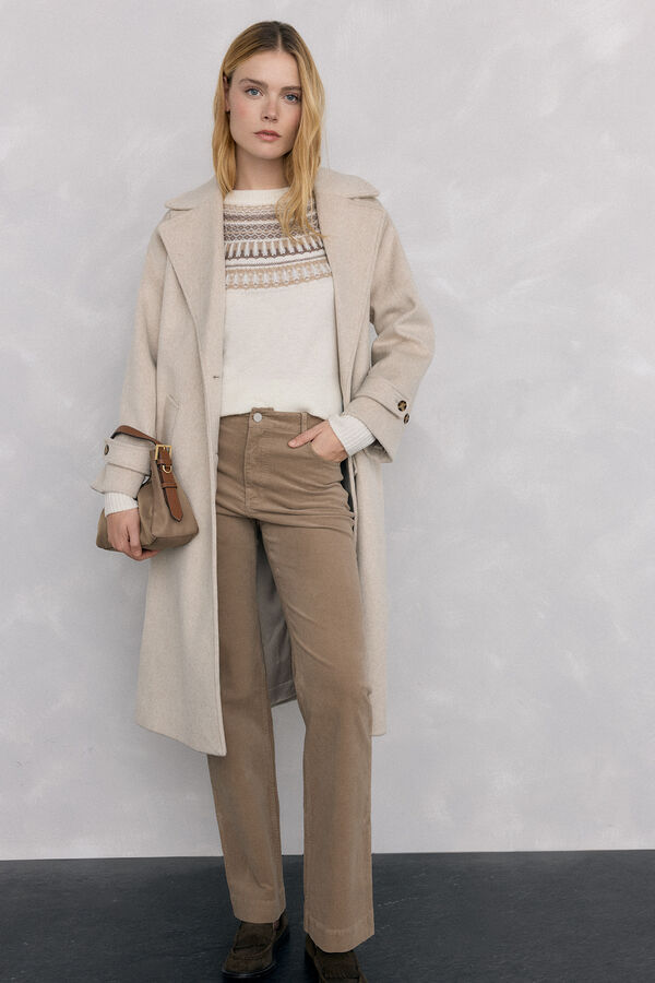 Pedro del Hierro Pantalones pana stove pipe basic Verde