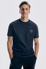 Pedro del Hierro Camiseta logo estampado Azul