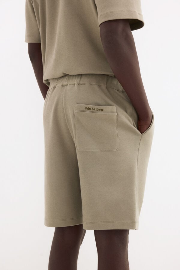 Pedro del Hierro Spanish cotton pyjama shorts Green