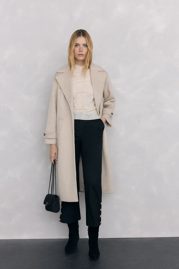 Pedro del Hierro Devoré t-shirt with gathers Ecru