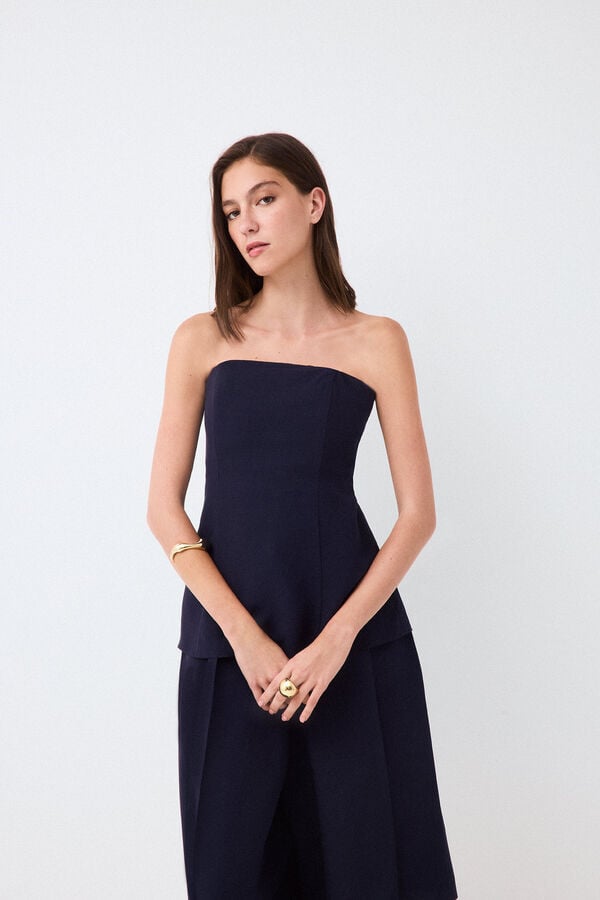 TFP by Tamara Falc&oacute; Strapless top Blue