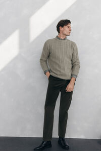 Pedro del Hierro Camisola de lã de cabos com gola redonda