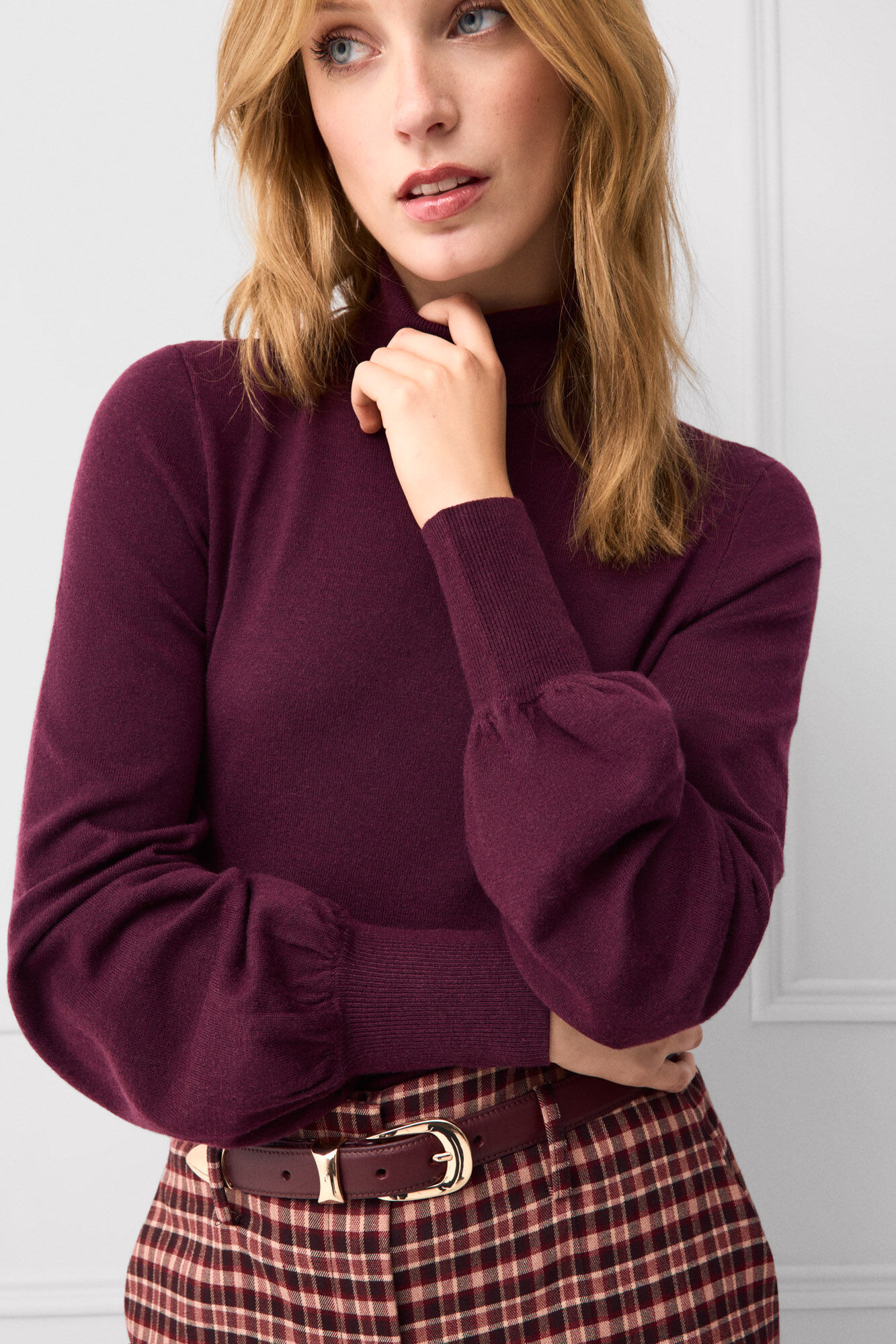 TFP by Tamara Falc&oacute; Viscose funnel neck jumper