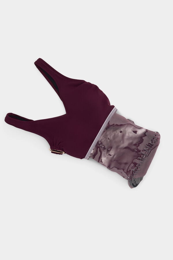 Pedro del Hierro Swimwear with side buckle Burgundy