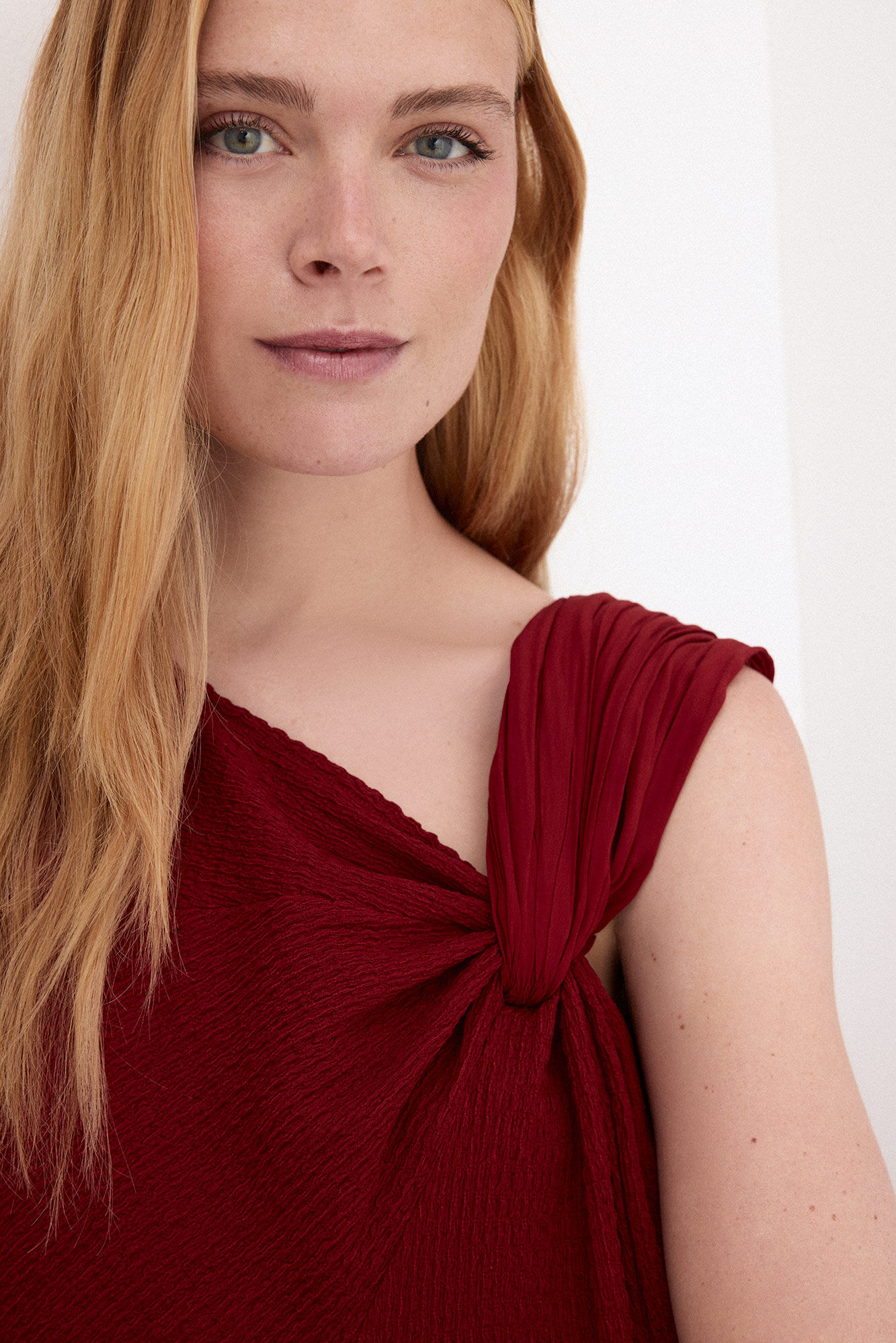 Pedro del Hierro Asymmetric neckline long dress