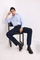 Pedro del Hierro Non-iron plain Oxford shirt Blue