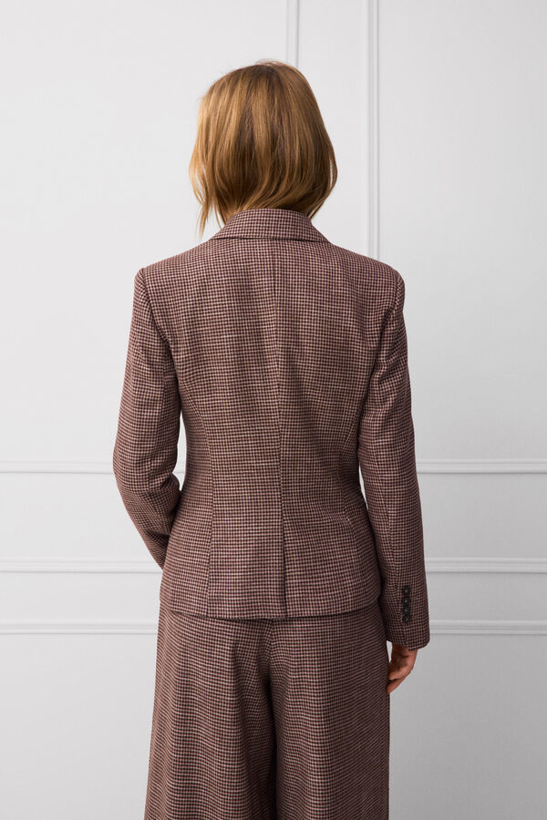 TFP by Tamara Falc&oacute; Checked blazer Brown