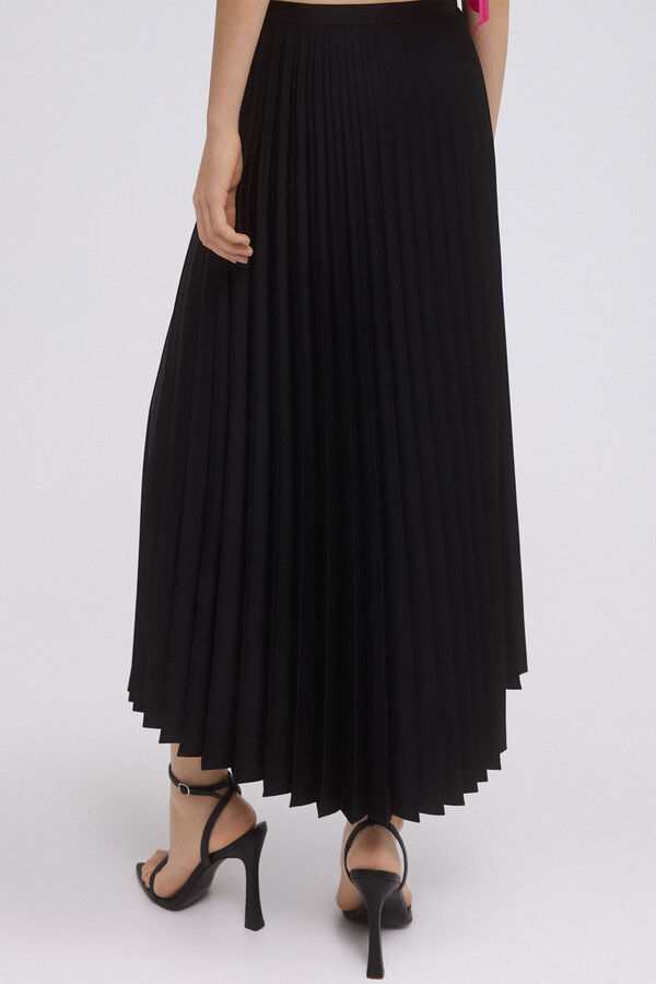 TFP by Tamara Falcó Pleated wrap skirt Black