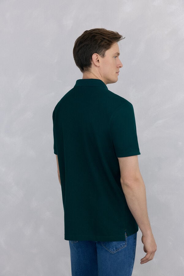 Pedro del Hierro Basic piqué polo shirt Green