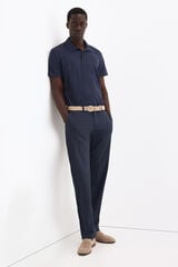 Pedro del Hierro Regular fit textured chinos Blue