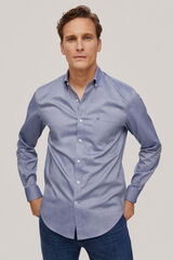 Pedro del Hierro Camisa lisa non iron + antimanchas Azul