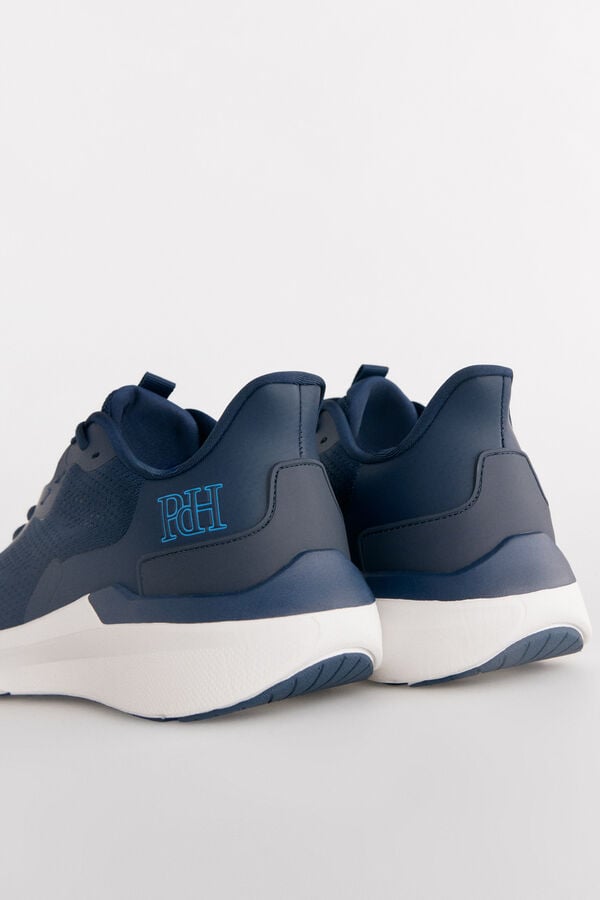 Pedro del Hierro Textile shoe with laces Blue