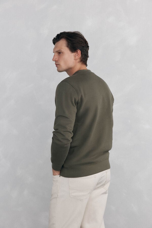 Pedro del Hierro Sweatshirt logo gola caixa Verde