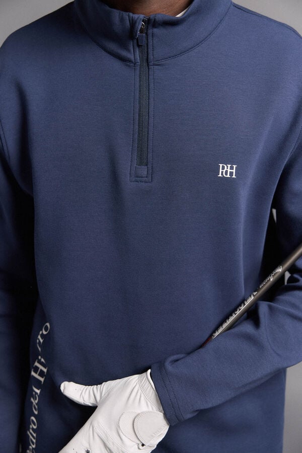 Pedro del Hierro Golf zip-up zip fastening Blue