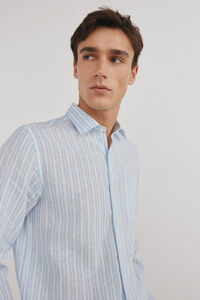 Pedro del Hierro Striped linen shirt