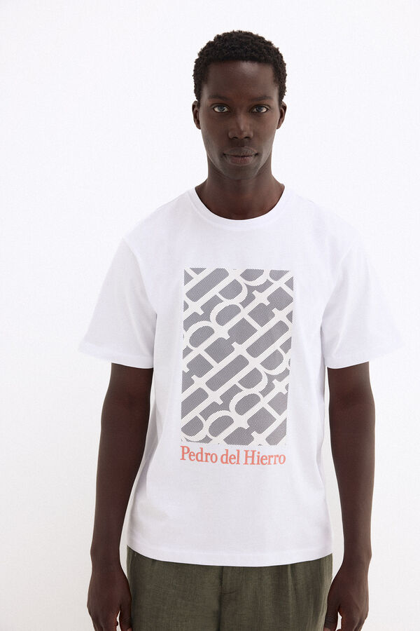 Pedro del Hierro Printed logo T-shirt White