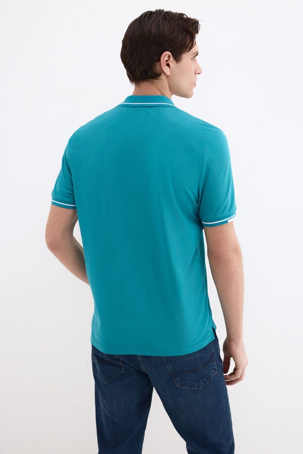 Pedro del Hierro Polo tips Turquoise