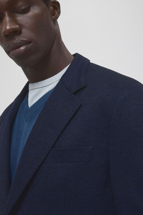 Pedro del Hierro Americana de punto con desmontable Azul