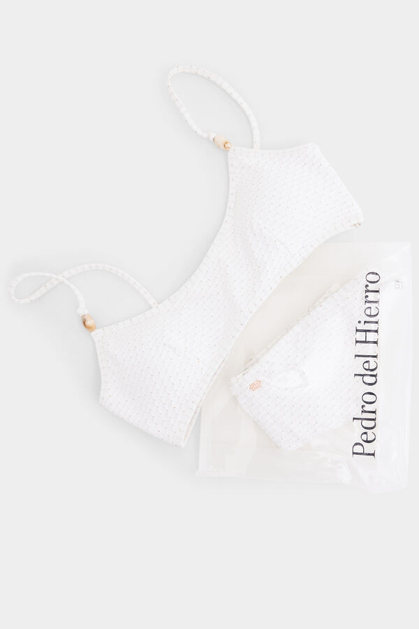 Pedro del Hierro Jacquard bead bikini White