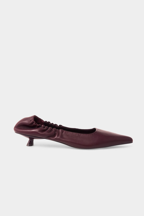 Pedro del Hierro Leather kitten heel Burgundy
