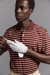 Pedro del Hierro Striped golf polo Burgundy