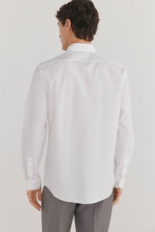 Pedro del Hierro Plain easy-iron anti-odor regular fit shirt White