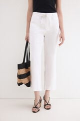 Pedro del Hierro Classic straight trousers White