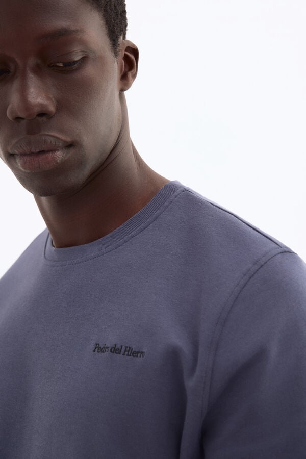 Pedro del Hierro Spanish cotton short sleeve T-shirt Blue