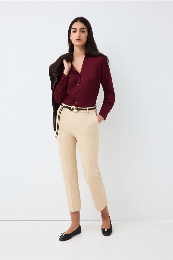 Pedro del Hierro Classic straight trousers Beige