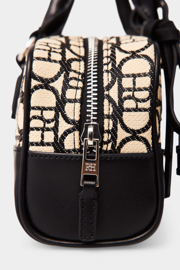 Pedro del Hierro Logo bowling bag Beige