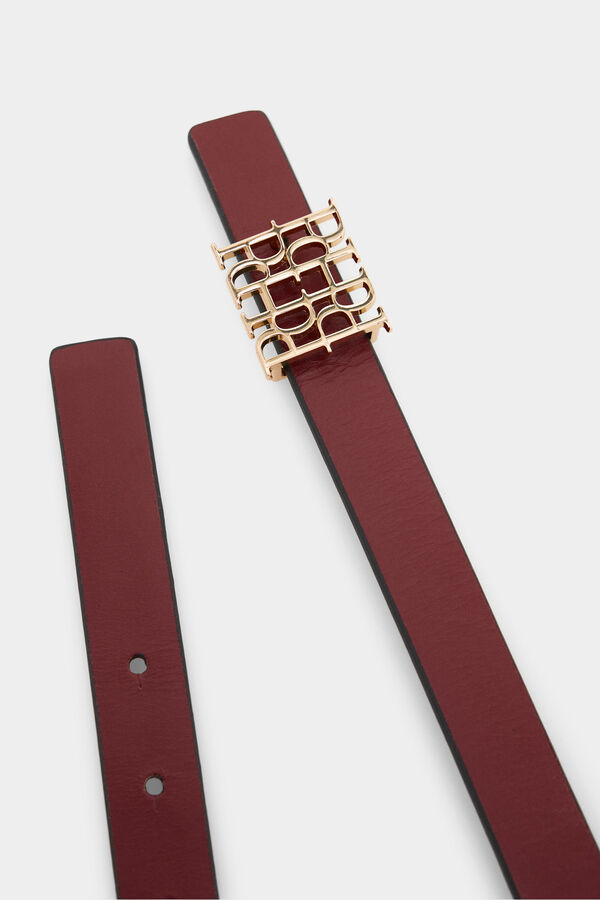 Pedro del Hierro Reversible leather belt Red