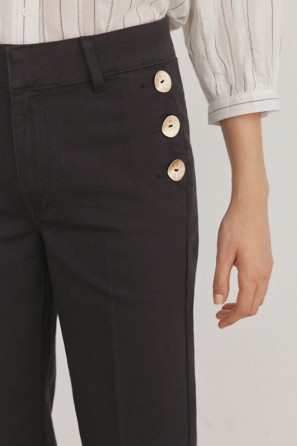 Pedro del Hierro Wide-leg cropped jeans Grey
