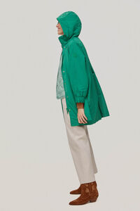 Pedro del Hierro Hooded raincoat Green