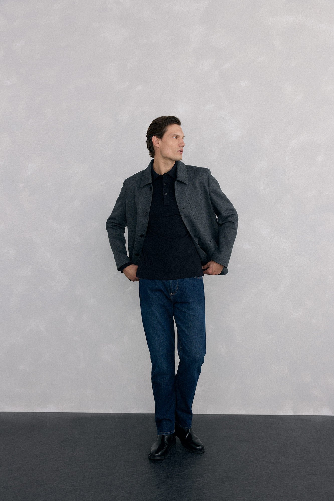 Pedro del Hierro Basic long sleeve polo shirt