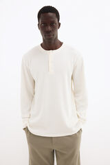 Pedro del Hierro Spanish cotton waffle T-shirt White