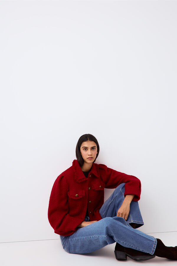 Pedro del Hierro Tweed jacket Red