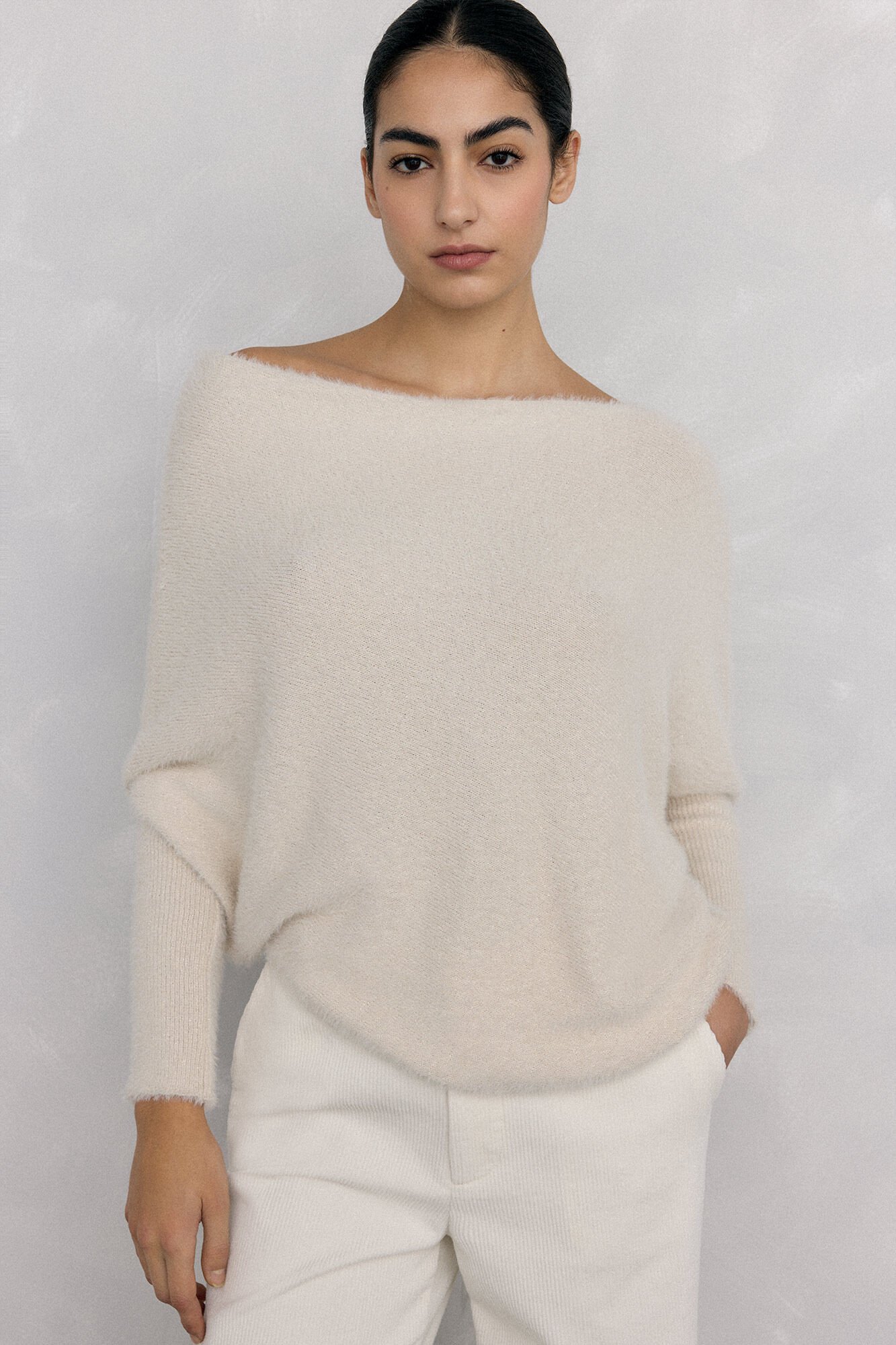 Pedro del Hierro Asymmetrical jumper with shiny yarn