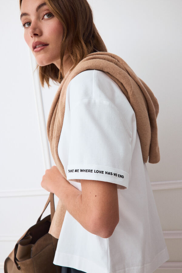 TFP by Tamara Falc&oacute; Crew neck T-shirt Ecru