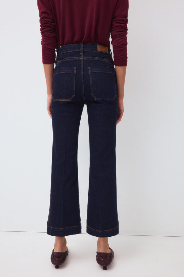 Pedro del Hierro Jeans push up flare capri Azul