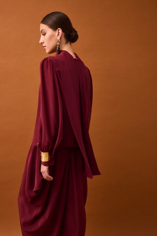 Pedro del Hierro Bow parade blouse Brown