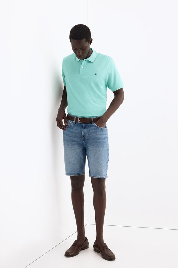 Pedro del Hierro Basic piqu&eacute; polo shirt Green