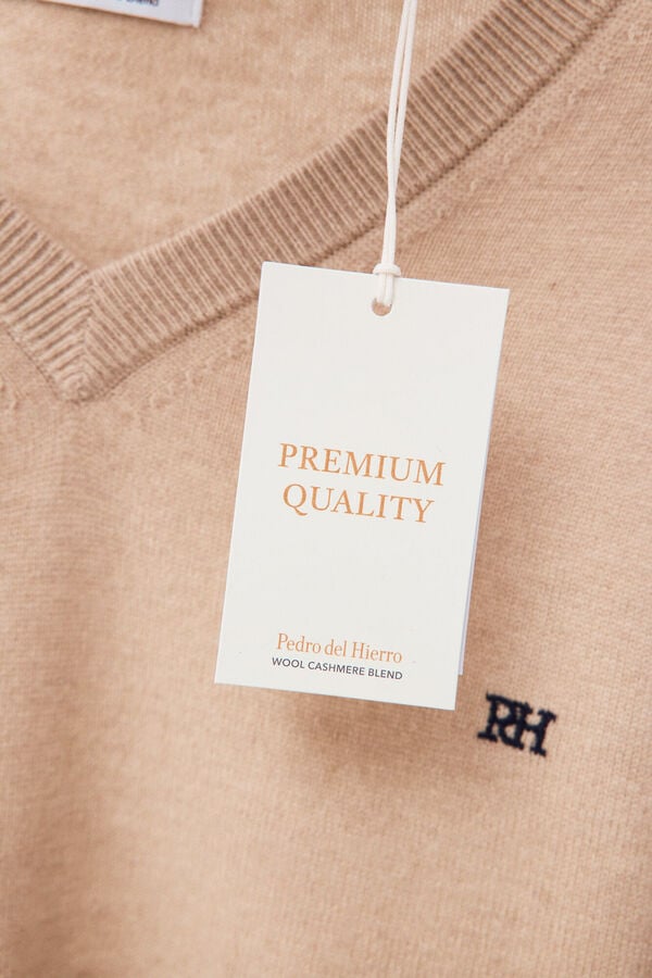Pedro del Hierro Cashmere merino wool premium jumper Beige