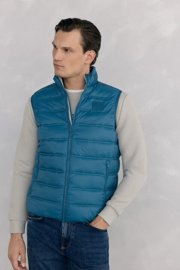 Pedro del Hierro Ultralight puffer gilet Turquoise
