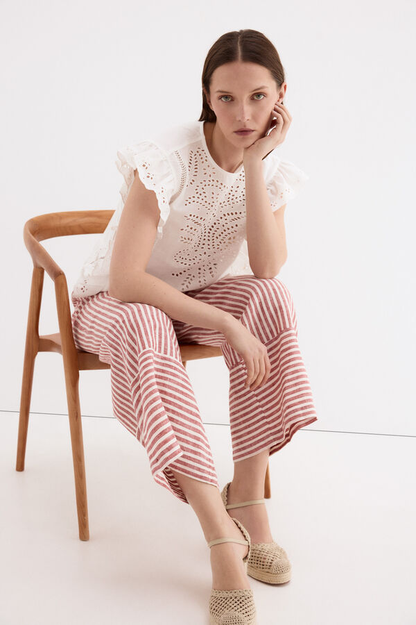 Pedro del Hierro T-shirt sem mangas com dourados Branco