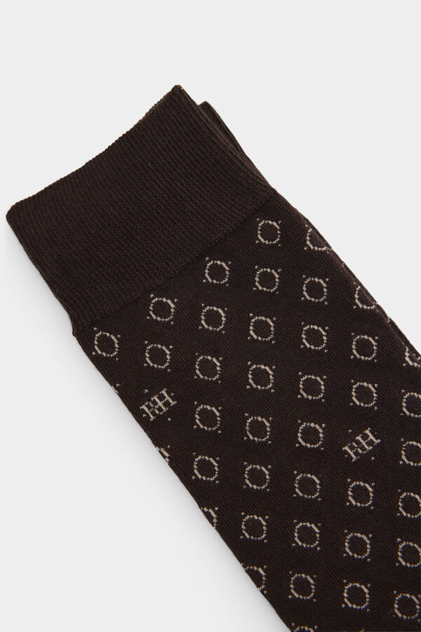 Pedro del Hierro Logo sport sock Brown